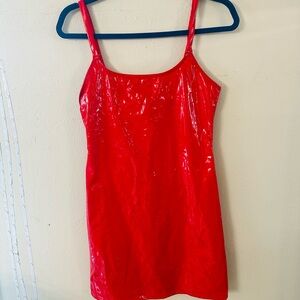 SHEIN Red Mini Slip Dress